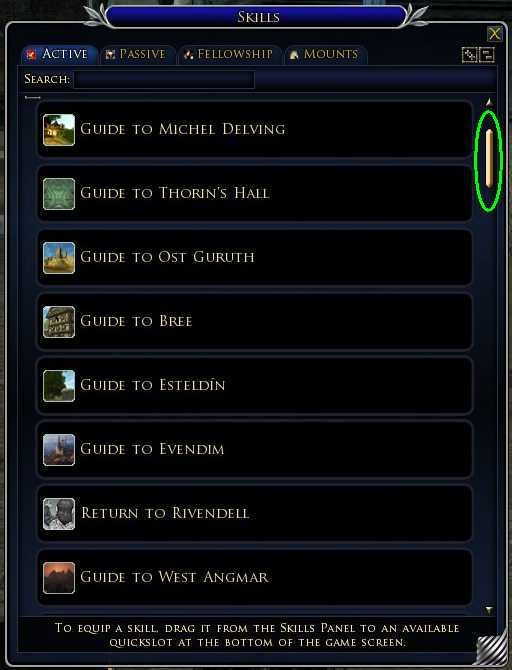 Skill Panel - Travel
